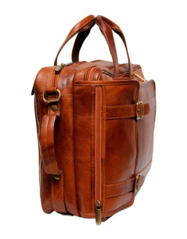 Business Men Genuine Leather Brown Backpack BP11