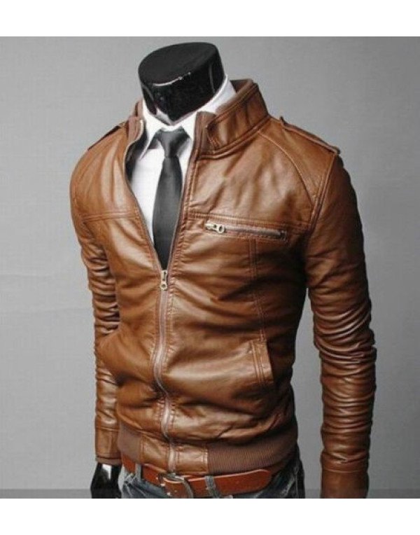 HugMe.fashion Elegant Motorcycle Leather Jacket JK...