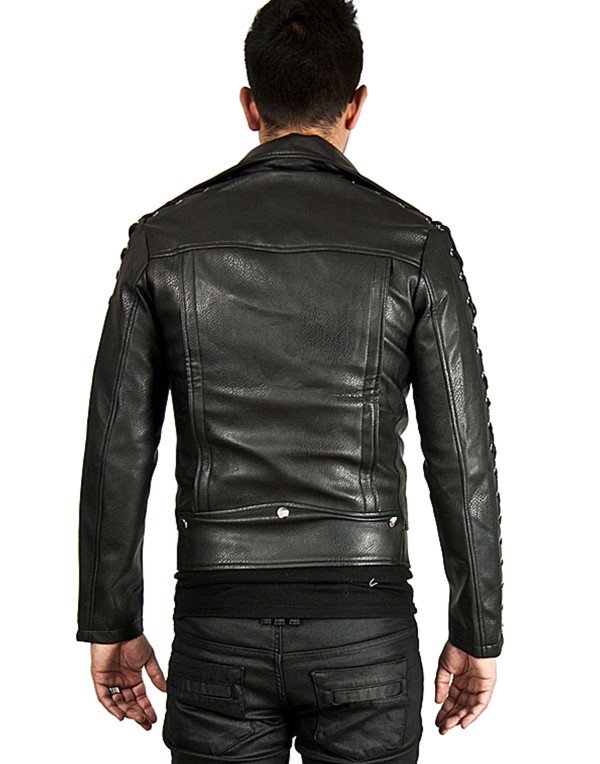 HugMe.fashion Men New Genuine Leather Black Slim Rider Jacket JK170