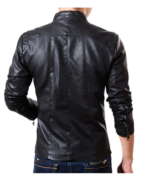 HugMe.fashion Genuine Sheep Leather Jacket Black JK192