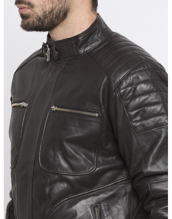  Biker Custom Designer Motorcycle Leather Jacket for Men JK203