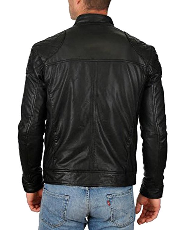 HugMe.fashion Designer Motorcycle Leather Jacket for Men JK55