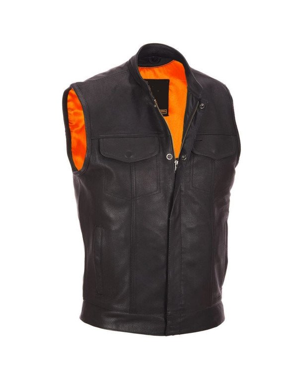 Attractive Biker Waistcoat Genuine Leather for Men - JK57