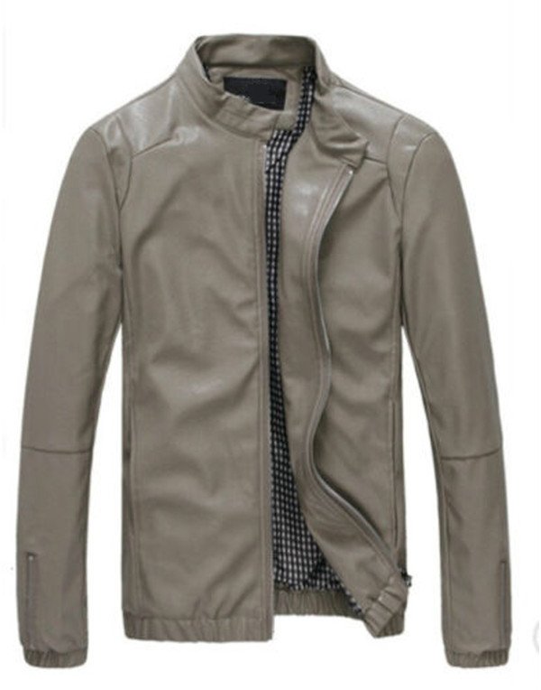 HugMe.fashion Elastic Closer  Leather Jacket for Men JK70