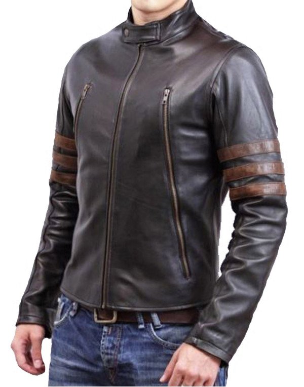 HugMe.fashion Genuine Leather Jacket Wolverine Style JK87  