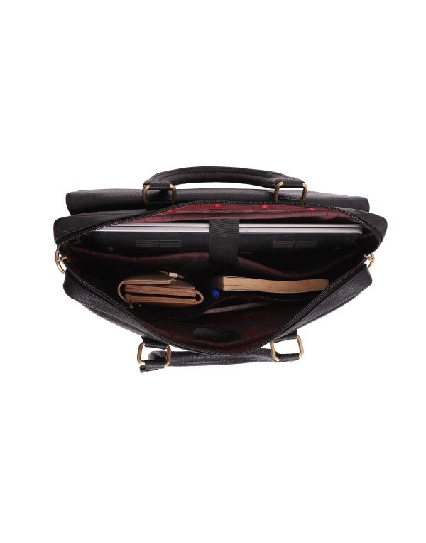 HugMe.Fashion 14" Genuine Leather Office Laptop Bag LB100