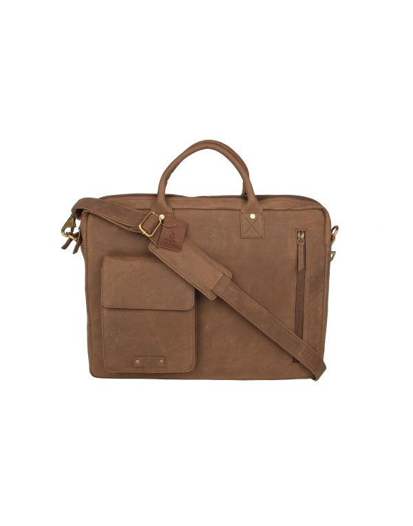 HugMe.fashion Raw Leather Laptop Bag Shoulder Bag ...