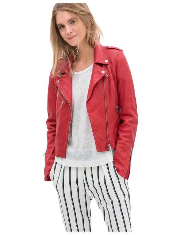 HugMe.fashion Genuine Leather Ladies Biker Jacket LJK39