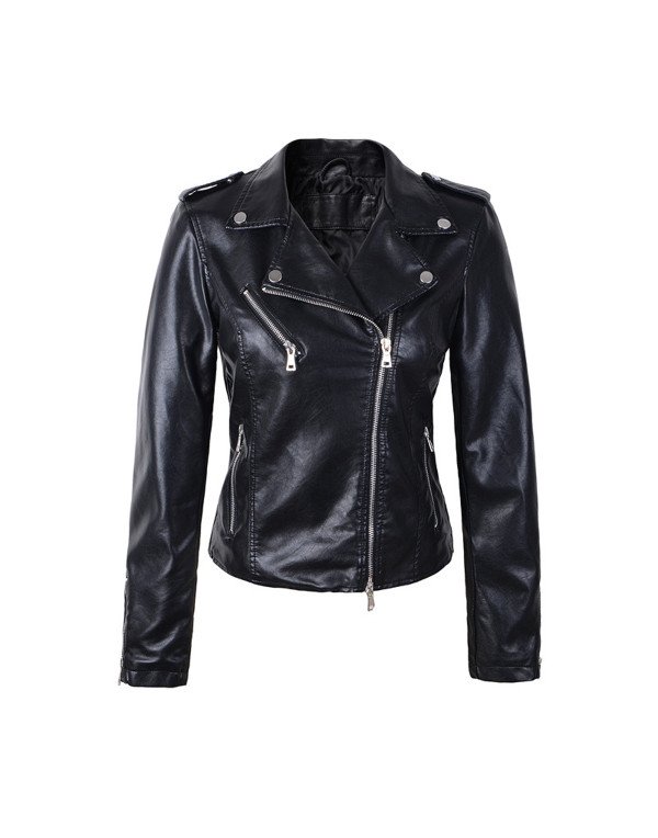 HugMe.fashion Genuine Leather Ladies Biker Jacket LJK39