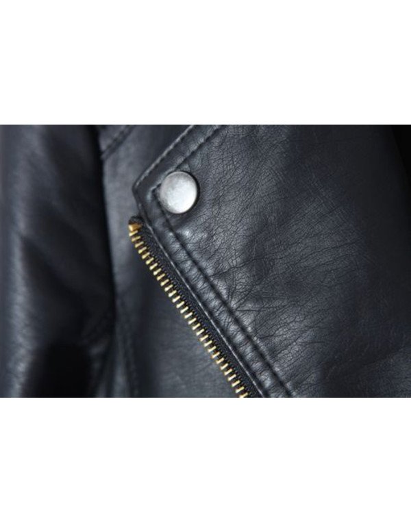 Genuine Leather Short Ladies Leather Jacket in Black LJK46