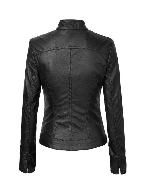 HugMe.fashion New Genuine Leather Ladies Biker Jacket LJK05