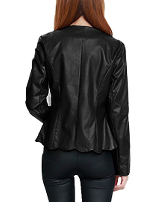 HugMe.fashion Leather Jacket Slim Fit Short Jacket LJK52