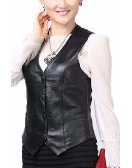 HugMe.fashion Women Waistcoat in Black Color Formal Style LWC09