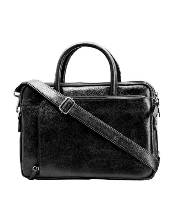 Genuine Leather Professional Black Executive Office / Laptop Carry Case / Bag