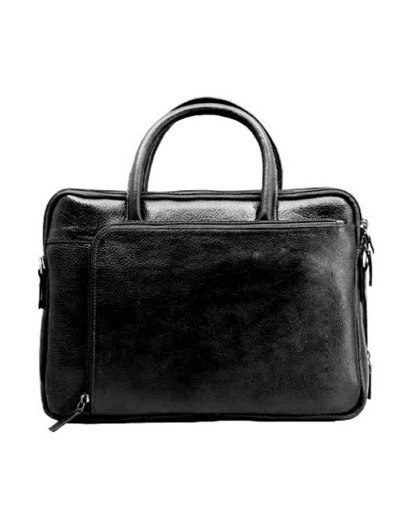 Genuine Leather Professional Black Executive Office / Laptop Carry Case / Bag