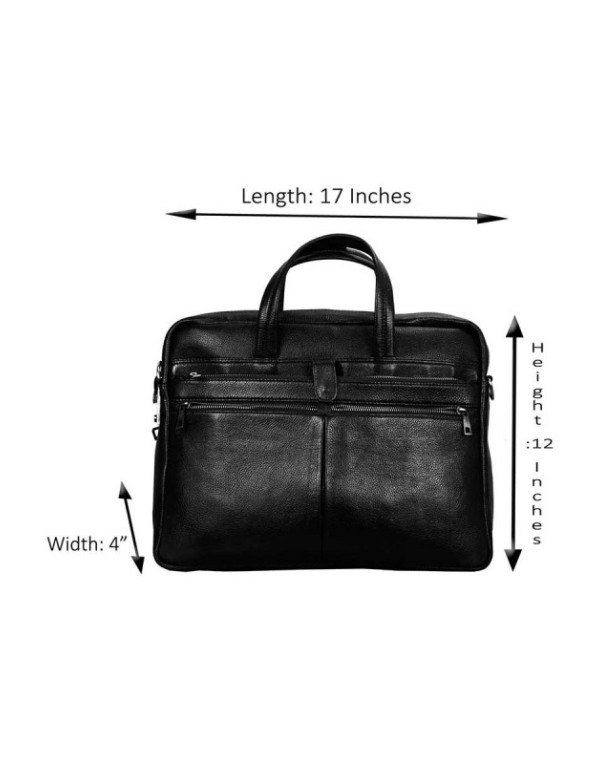 High Fashion Executive Genuine Leather Black Laptop 