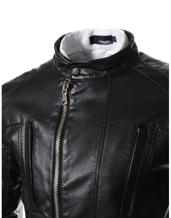 HugMe.fashion High Quality Leather Biker Jacket for Men JK110