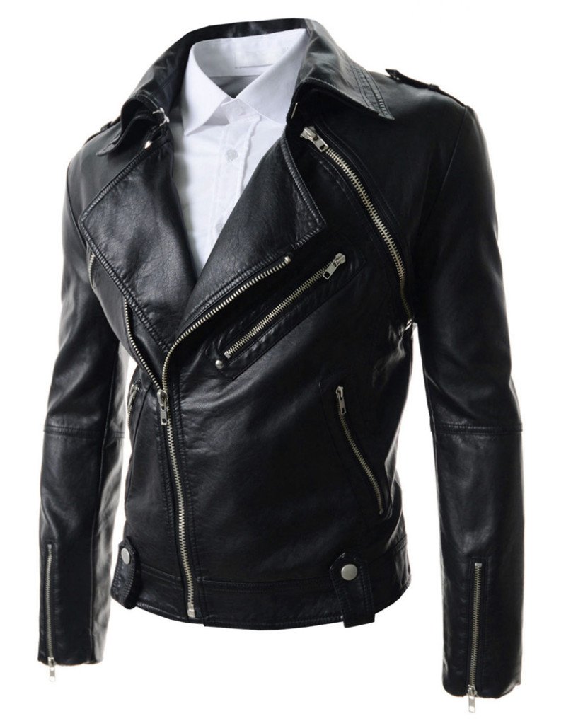 Leather Motorcycle Jacket w/Removable Sleeves #M2601ZCC - Jamin Leather®