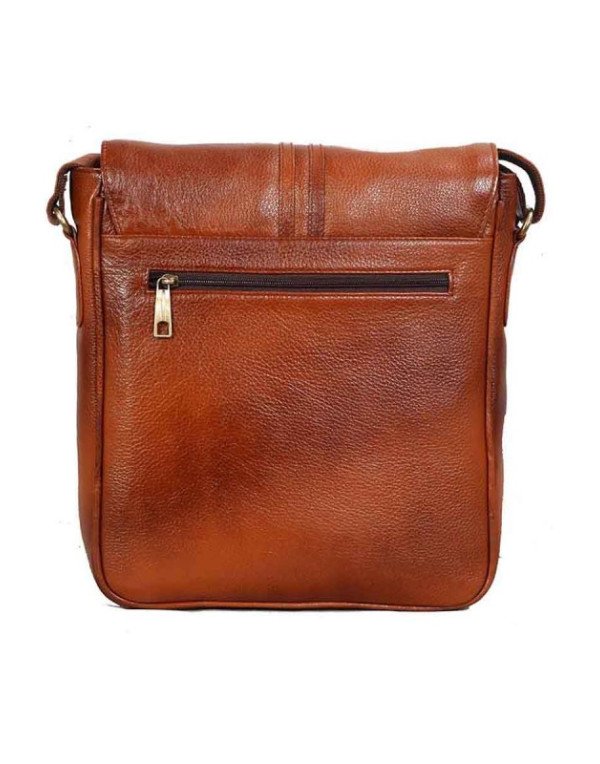 Full Flap Crossbody Leather Messenger Bag