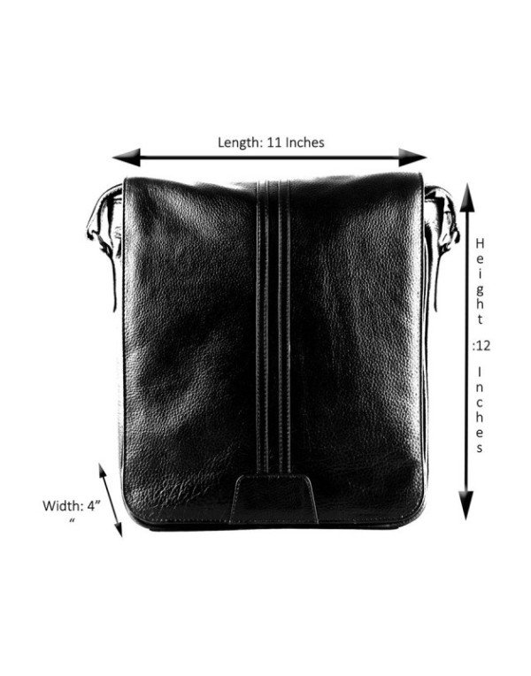 Full Flap Crossbody Leather Messenger Bag