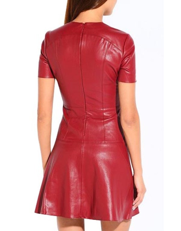 HugMe.fashion Genuine Sheep Leather Jacket For Women In Red Color OP3