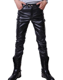 HugMe.fashion Genuine Sheep Leather Casual Pant in Black Color PT3