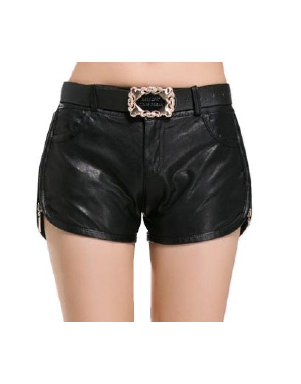 HugMe.fashion Genuine Leather Jacket Short in Black  SH2