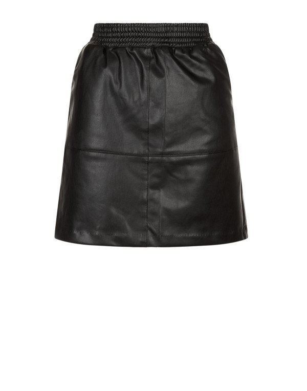 Abney Skirt Genuine Sheep Leather Skirt in Black SK18