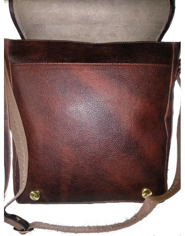 Unisex Office Brown Black Genuine Leather SL05