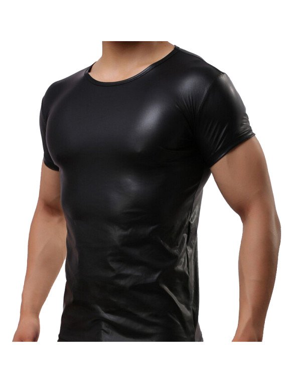 Genuine Sheep Leather T Shirt For Men Slim Fit Ts1 