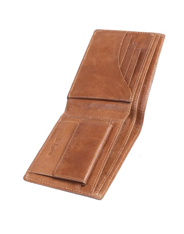 HugMe.Fashion Genuine Leather Wallet In Tan Color WL77